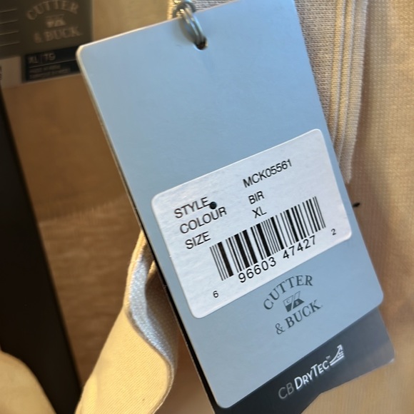 New Cutter & Buck beige golf polo shirt XL - Picture 2 of 5